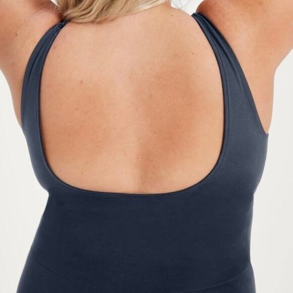 NWT 6XL Girlfriend Collective Midnight Blue Scoop Back Unitard 28.5" Inseam - Picture 4 of 11